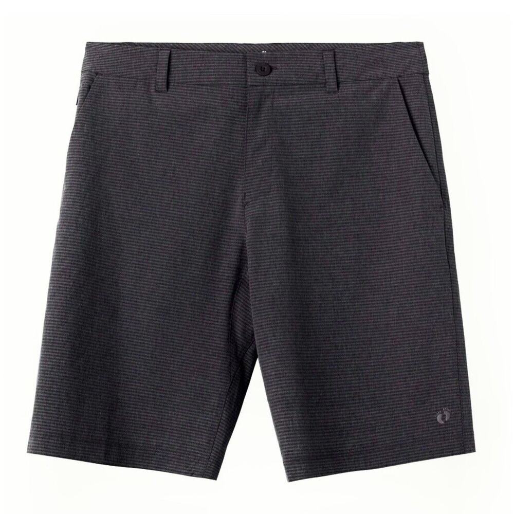 Hang 10 Black-Gray Daybreak Hybrid 21" Everyday Short Back Pocket Stretch 34